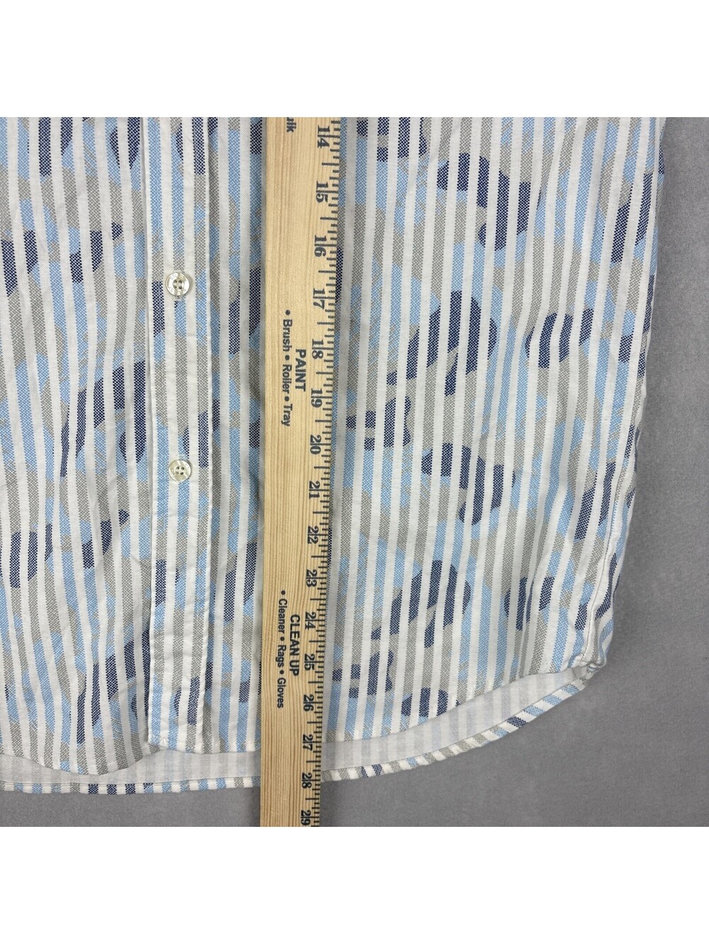Vintage Stussy Short Sleeve Button Up Shirt Mens Small Blue Striped Camo USA - Picture 4 of 9